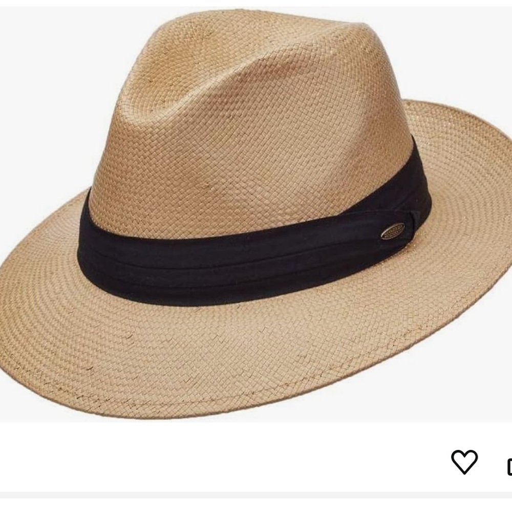 NWT Scala Men's Toyo Safari Hat with Black Trim Size S/M - Picture 3 of 14